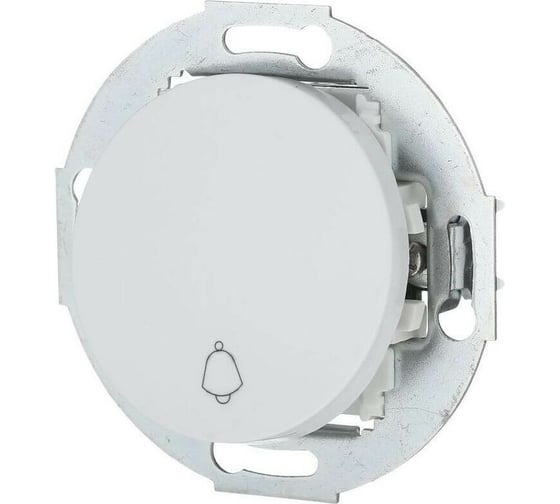 Изображение товара Выключатель-кнопка LK Studio (сх.1Т), 16 A, 250 B, с символом "звонок" белый Vintage 880504-1