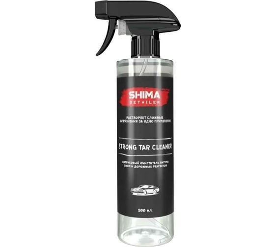 Изображение товара Очиститель битума, смолы и дорожных реагентов SHIMA DETAILER STRONG TAR CLEANER цитрусовый 500 мл 4603740921909