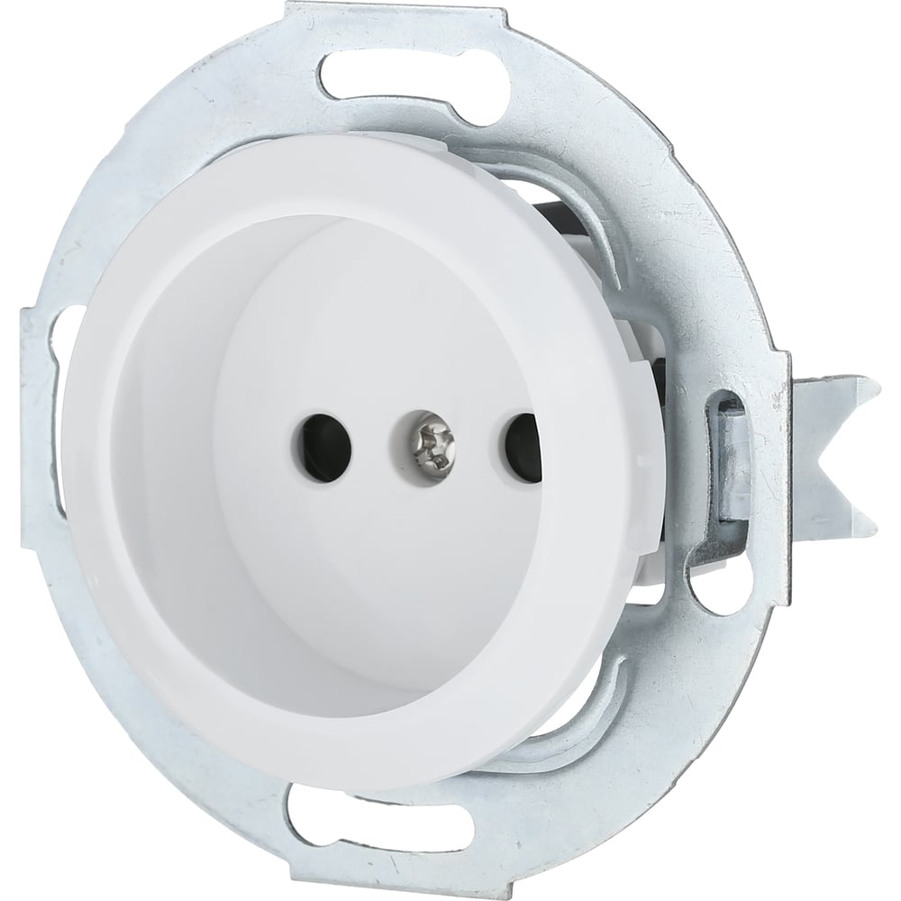 Изображение товара Розетка LK Studio без заземления со шторками белая LK Vintage 883304-1