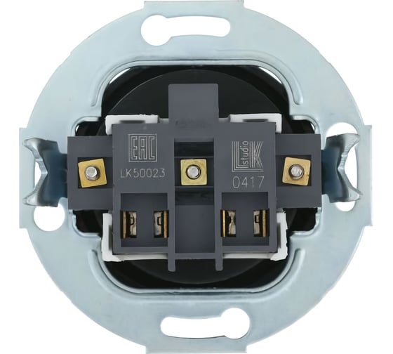 Изображение товара Розетка LK Studio без заземляющего контакта, со шторками, черный, LK Vintage 883308-1