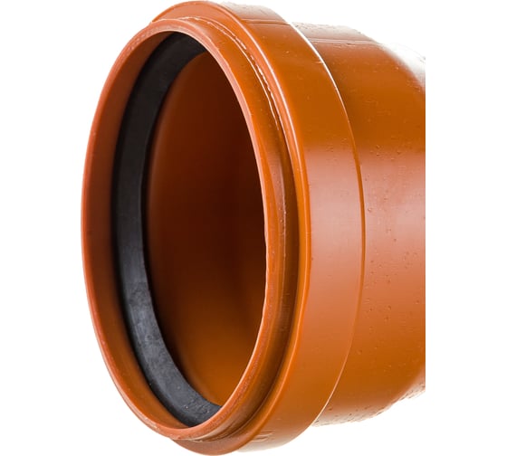 Изображение товара Труба для наружной канализации Gigant Д110, L=2 м, рыжая, толщина стенки 3.4 мм, класс жесткости SN 4 GSG-28