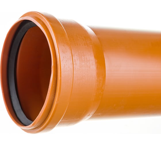 Изображение товара Труба для наружной канализации Gigant Д110, L=3 м, рыжая, толщина стенки 3.4 мм, класс жесткости SN 4 GSG-29