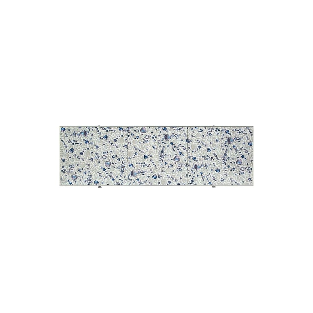 Изображение товара Раздвижной экран под ванну PERFECTO LINEA 170 см алюминий ПВХ бежевый голубой