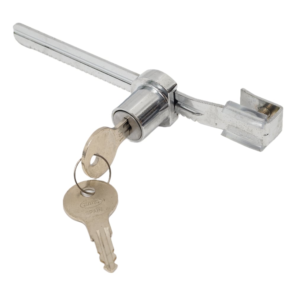Замок витрины AMIG покрытие никель, ключ металл 10А-140