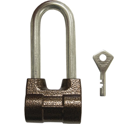 Изображение товара Навесной замок РемоКолор Зенит-ВС4А-01, силумин, 4 ключа, дисковый механизм, 124x54x33 мм, удлиненная дужка BC4A01 70-1-022