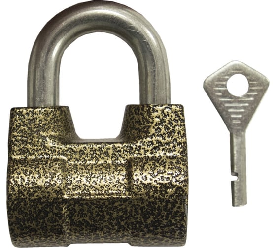 Изображение товара Навесной замок РемоКолор Зенит-ВС4А, силумин, 4 ключа, дисковый механизм секрета, 78x54x33 мм, дужка BC4A 70-1-021