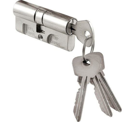 Изображение товара Цилиндровый механизм РемоКолор МЦ1, ключ-ключ, сплав ЦАМ, 4 ключа, пластинчатый мех-м, длина 70 мм B-МЦ1 70-1-031