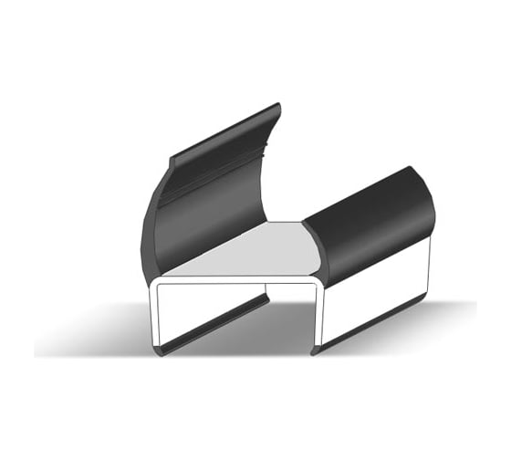 Изображение товара Уплотнительный профиль Nevpa ПВХ, 32 мм, 3200 мм NVPVC32SB3200