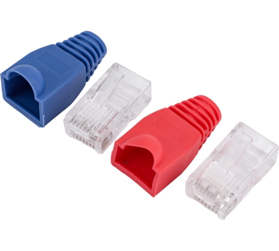 Изображение товара Набор Pro Legend Джек RJ-45 8P8C CAT 5e - 4 шт. Колпачок RJ-45 - 4 шт. разноцв. PL1273