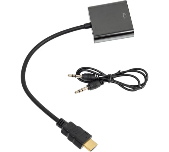 Изображение товара Переходник Pro Legend HDMI to VGA Adapter + AUX кабель, черный PL1136