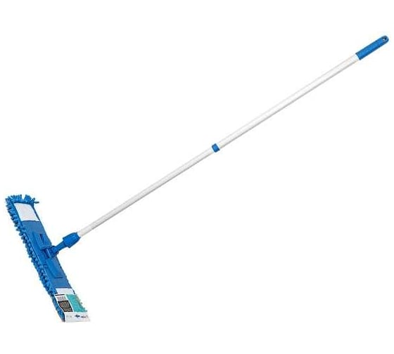 Изображение товара Швабра для пола PERFECTO LINEA с насадкой из шенилла, синяя 43-401012