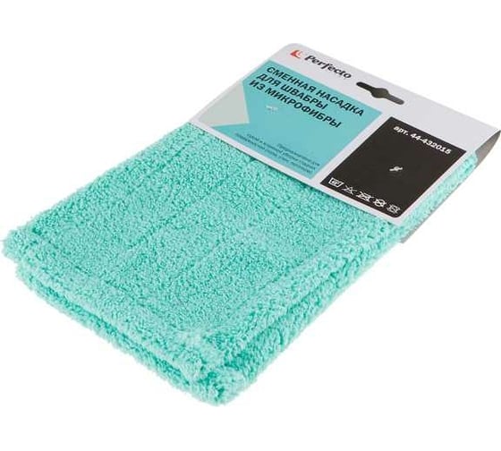 Изображение товара Сменная насадка для швабры PERFECTO LINEA из микрофибры, бирюзовая 44-432015