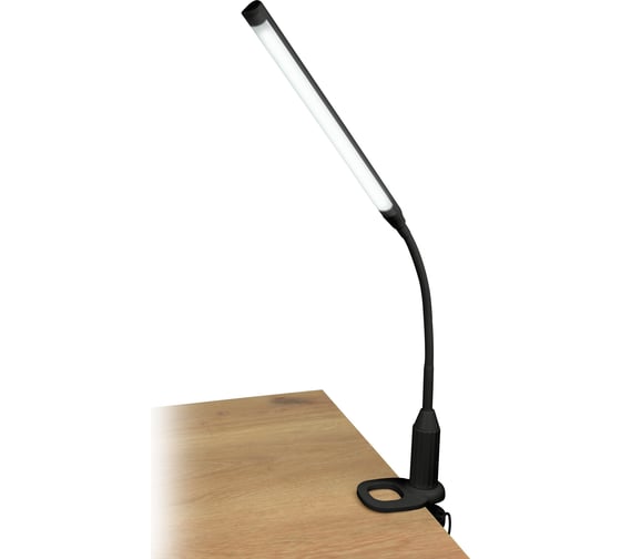 Изображение товара Настольный светильник Uniel светодиодный на струбцине TLD-572 Black/LED/500Lm/4500K/Dimmer UL-00008664