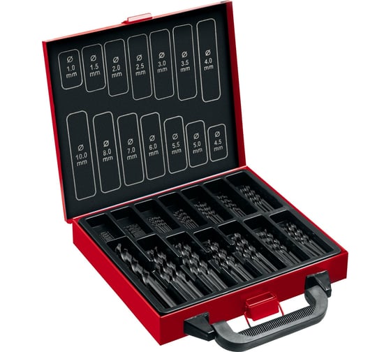 Изображение товара Набор сверл по металлу ЗУБР сталь Р4М2, 99 шт, 1-10 мм 29605-H99