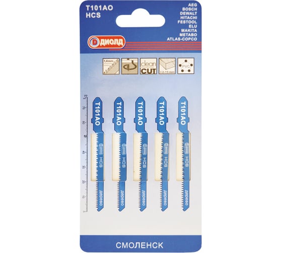 Изображение товара Пилки T 101 AO 5 шт ДИОЛД 90062005