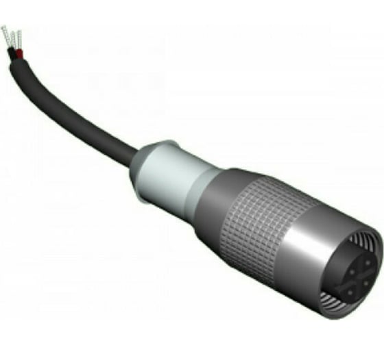 Изображение товара Соединитель кабельный ТЕКО CS S19-3-2 Розетка, Прямой с кабелем, Пластик 4-PINIP67, кабель 2 м, 250 AC/DC NO/NC, 00-00022970