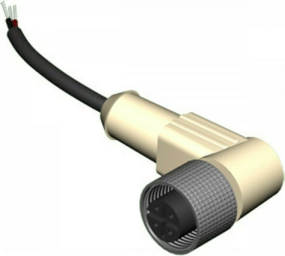 Изображение товара Соединитель кабельный ТЕКО CS S20-1-2 Розетка, Угловой с кабелем, Пластик 3-PINIP67, кабель 2 м, 250 AC/DC NO, 00-00022991