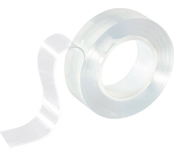 Изображение товара Двухсторонняя многоразовая клейкая нано-лента PARK прозрачная, 5 м 103911