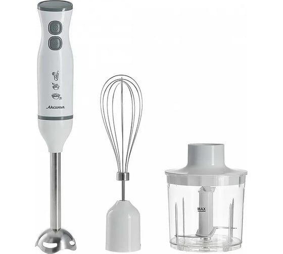 Изображение товара Блендер Аксинья ТУРБО КС-326А белый с серым, 750 Вт, 2 скорости Р1-00008122