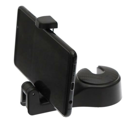 Изображение товара Вешалка-крючок на подголовник СИМАЛЕНД с держателем телефона, черный 7038868