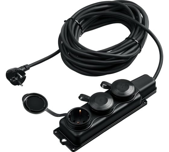 Изображение товара Силовой удлинитель ЗУБР КГ 325-Ш3 15 м, 4000 Вт, 3 гнезда 55024-15