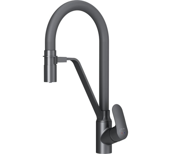 Изображение товара Смеситель для кухни AM.PM Like с каналом для питьевой воды и гибким изливом, черный F8007822