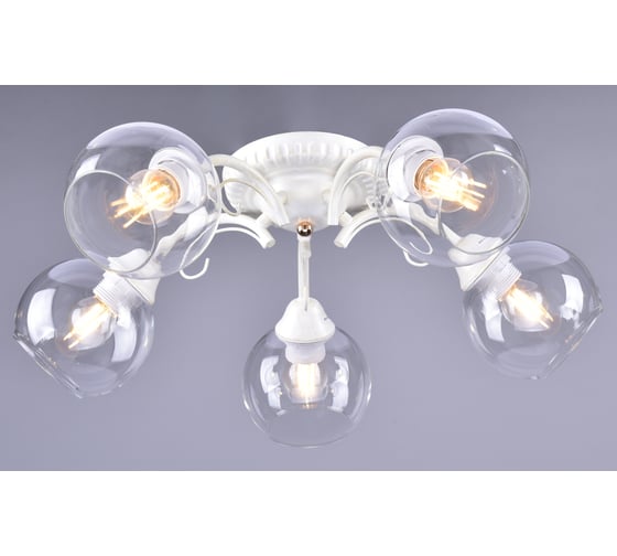 Изображение товара Потолочный светильник РОССВЕТ 5*60Вт*E27 РС21533 WT+FG/5C