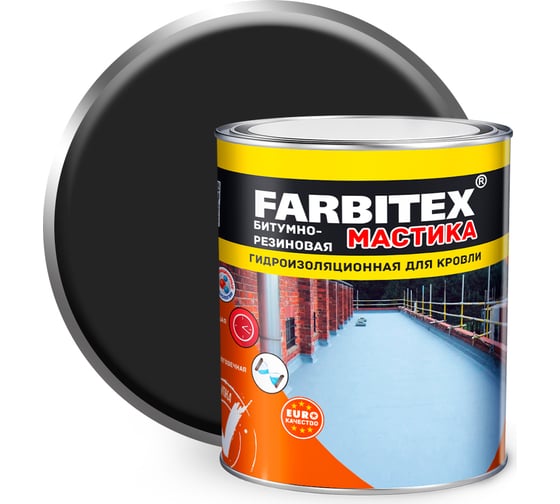 Изображение товара Битумно-резиновая мастика Farbitex 2 кг 4300003456