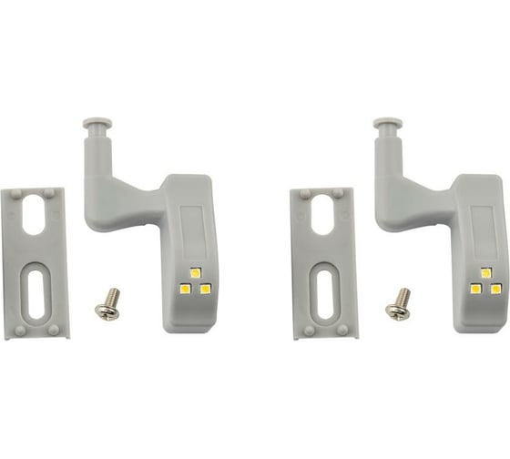 Изображение товара Светодиодный светильник Uniel пушлайт на петлю в кухонный шкаф ULK-C02 23A GREY SET2 UL-00008933