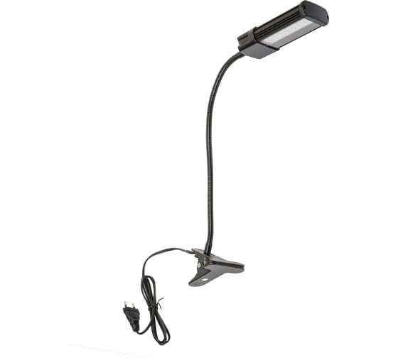 Изображение товара Светильник для растений светодиодный Uniel, на прищепке, спектр для фотосинтеза, 12 Вт, черный ULT-P31-12W/SPLE/40 IP40 BLACK SINGLE UL-00009250