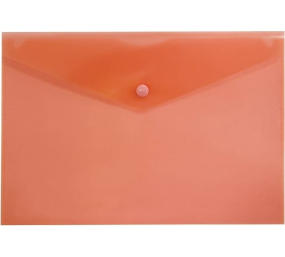 Изображение товара Конверт на кнопке БЮРОКРАТ A4, пластик 0.18 мм, красный, кнопка красная, 10 шт 816641