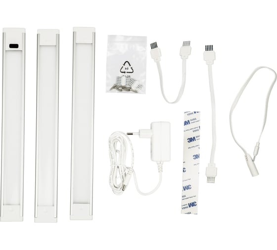 Изображение товара Светодиодный светильник для мебели Uniel набор из 3-х шт ULM-F44-3x3W/4500K/DIM SENSOR IP20 SILVER UL-00008279