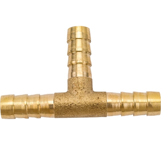 Изображение товара Переходник T-образный елочка 8 мм, латунь ECO AB-T-E08