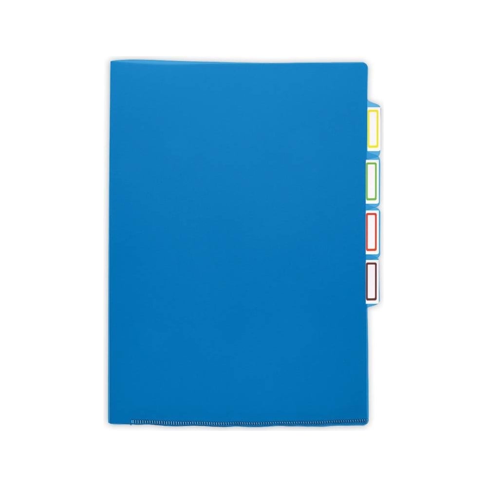 Изображение товара Папка-уголок БЮРОКРАТ E356BLUE 3 отделения, A4 синяя, 10 шт