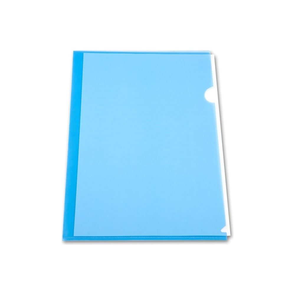 Изображение товара Папка-уголок БЮРОКРАТ EE310/1BLU A4 пластик 0.15 мм 20 шт