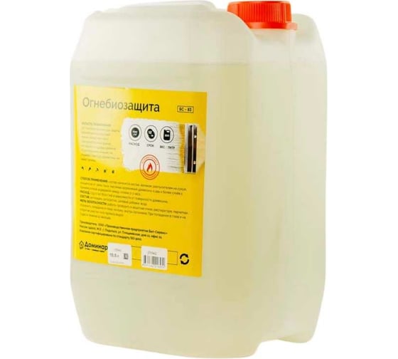 Изображение товара Огнебиозащита для древесины Доминар бесцветная БС 83 10 л, 2 группа J70942