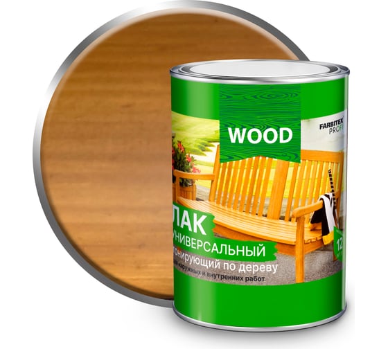 Изображение товара Универсальный лак FARBITEX (тонирующий; по дереву; тик; 0.9 л) 4300009384