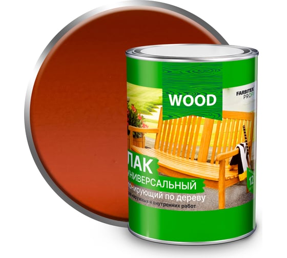 Изображение товара Универсальный лак FARBITEX (тонирующий; по дереву; красное дерево; 0.9 л) 4300009386