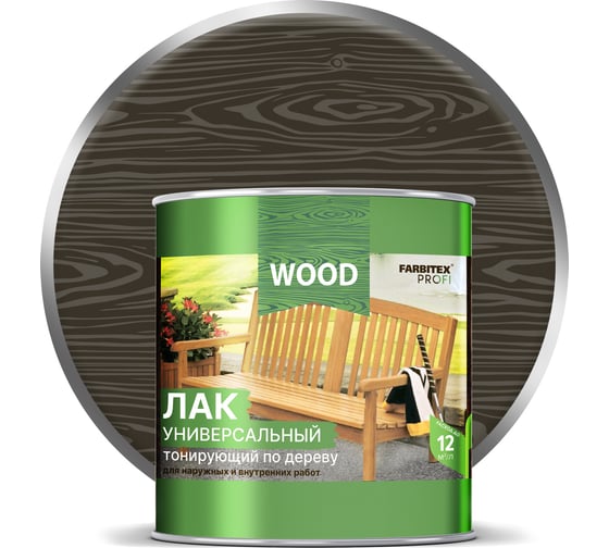 Изображение товара Универсальный лак FARBITEX (тонирующий; по дереву; палисандр; 2,6 л) 4300009388