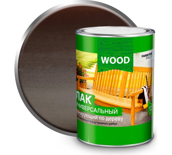 Изображение товара Универсальный лак FARBITEX (тонирующий; по дереву; палисандр; 0.9 л) 4300009382