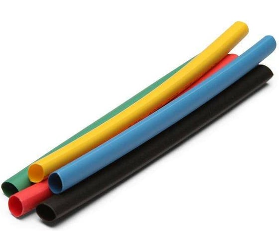 Изображение товара Набор термоусаживаемой трубки КВТ 5 цветов размер 25/12,5 85297