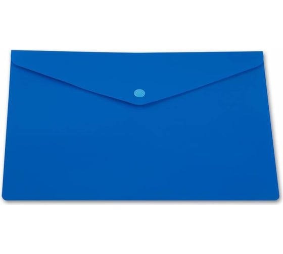 Изображение товара Конверт на кнопке БЮРОКРАТ PK804A5,NBLU A5, непрозрачный, пластик 0.18 мм, синий, кнопка голубая, 10 шт 816654
