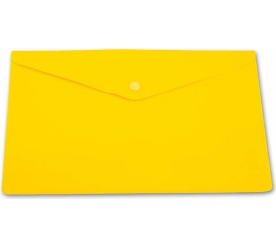 Изображение товара Конверт на кнопке БЮРОКРАТ A5, непрозрачный, пластик 0.18 мм, желтый, кнопка желтая, 10 шт 816659