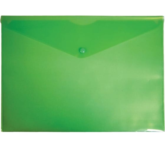 Изображение товара Конверт на кнопке БЮРОКРАТ PK804A5,GRN A5, пластик 0.18 мм, зеленый, кнопка зеленая, 10 шт 816653