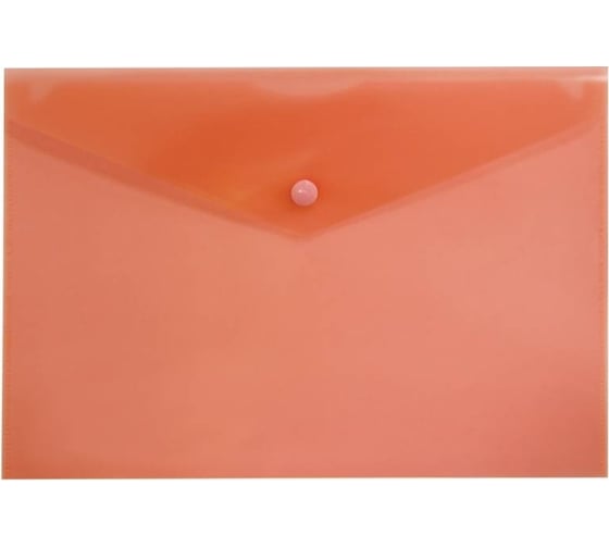 Изображение товара Конверт на кнопке БЮРОКРАТ PK803TRED A4, пластик 0.15 мм, красный, кнопка красная, 10 шт 816647