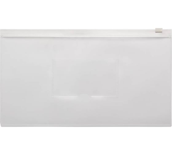 Изображение товара Папка на молнии БЮРОКРАТ ZIP Travel полипропилен 0.15 мм, карман для визитки, цвет молнии белый, 12 шт 816739