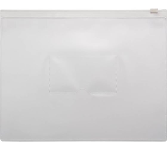 Изображение товара Папка на молнии БЮРОКРАТ ZIP A5, полипропилен 0.15 мм, карман для визитки, цвет молнии белый, 12 шт 816734