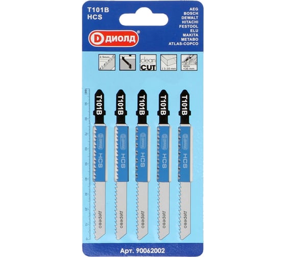 Изображение товара Пилки T 101 B 5 шт ДИОЛД 90062002