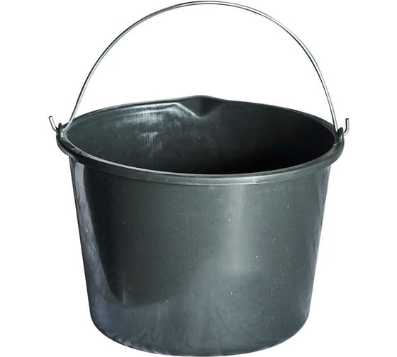 Изображение товара Строительное ведро ООО Агростройлидер 16 л, черное САД-13.06