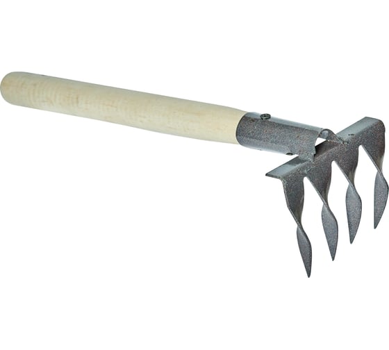 Изображение товара Витые 4-хзубые грабли с черенком ООО Агростройлидер ГВ-4 САД-11.02